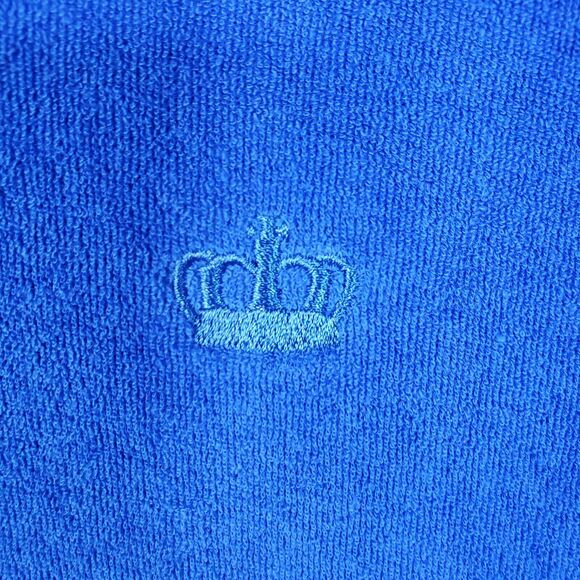 Juicy Couture Jacket Womens L Blue Velour Hoodie Track Sweater Y2K Soft Girl - Picture 5 of 11